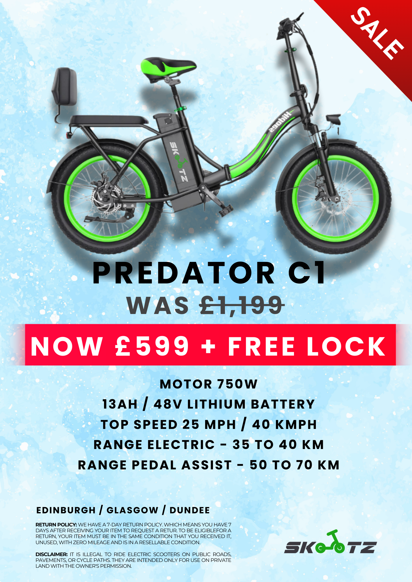 Skootz Predator C1 E Bike