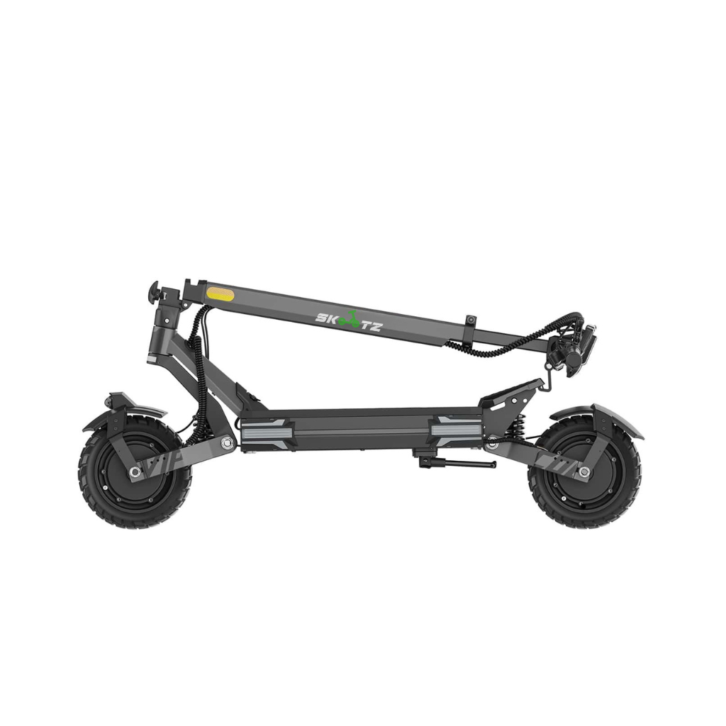 Gray electric scooter on a white background