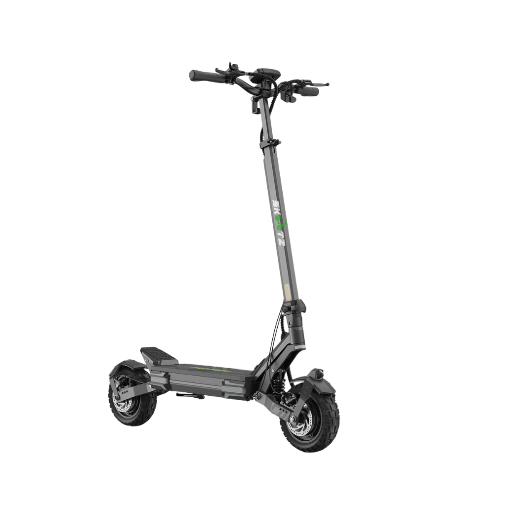 Gray electric scooter on a white background