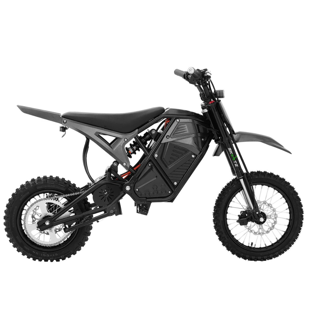 Black electric bike on a white background